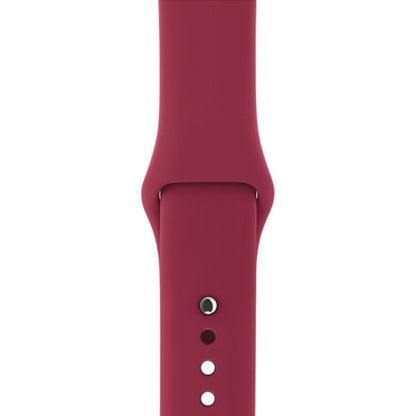 For Apple Watch Series 3 & 2 & 1 38mm Fashion Simple Style Silicone Wrist Watch Band (Red) by buy2fix