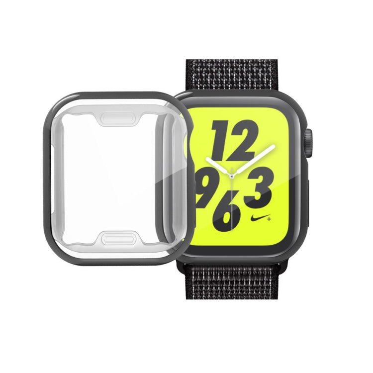 Full Coverage Plating TPU Case For Apple Watch Series 6 / 5 / 4 / Watch SE 40mm(Black) by buy2fix