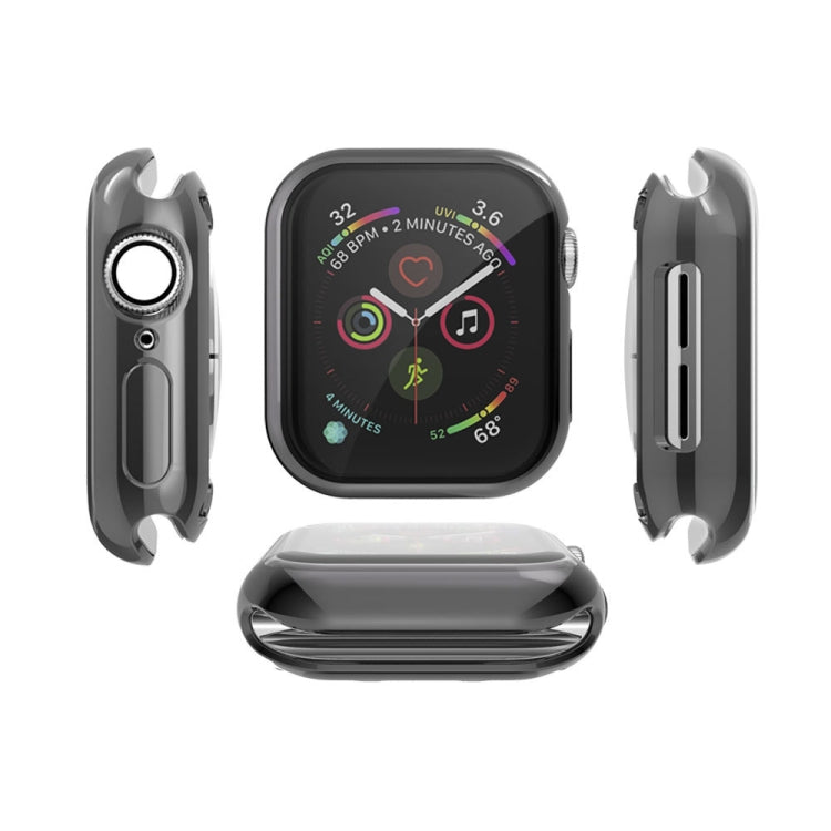 Full Coverage Plating TPU Case For Apple Watch Series 6 / 5 / 4 / Watch SE 40mm(Black) by buy2fix
