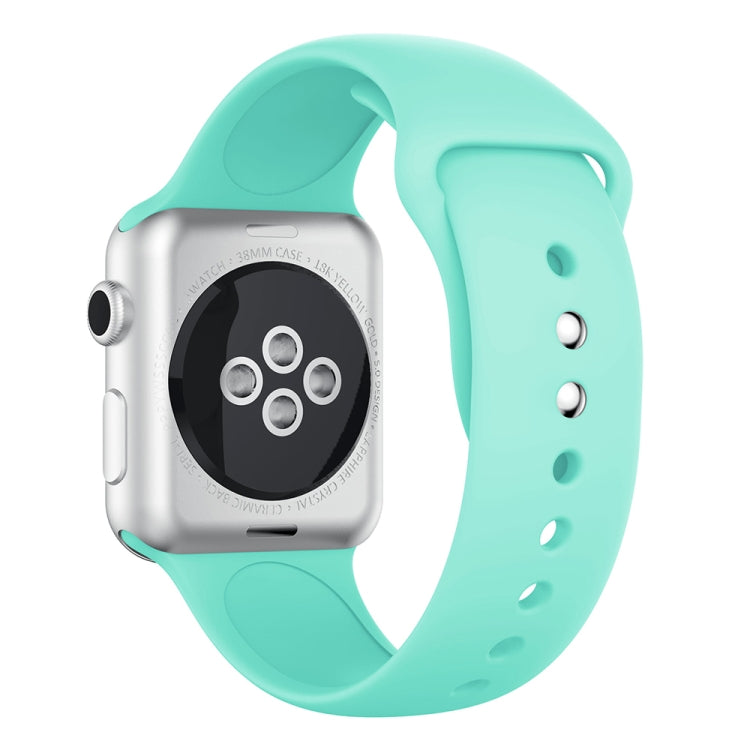 Double Rivets Silicone Watch Band for Apple Watch Series 3 & 2 & 1 38mm(Mint Green) by buy2fix