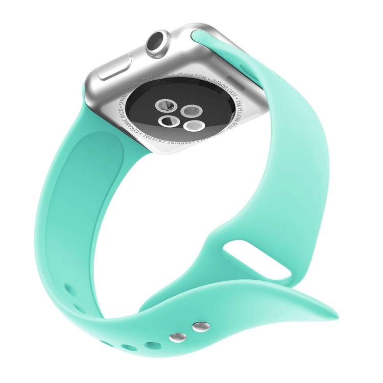 Double Rivets Silicone Watch Band for Apple Watch Series 3 & 2 & 1 38mm(Mint Green) by buy2fix