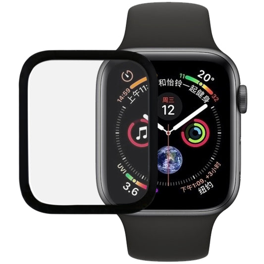 9H 3D Edge Glue Full Screen Tempered Glass Film For Apple Watch Series 6 / 5 / 4 / Watch SE 40mm(Black) by buy2fix
