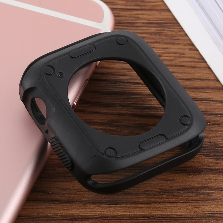 Silicone Full Coverage Case For Apple Watch Series 6 / 5 / 4 / Watch SE 44mm(Black) by buy2fix