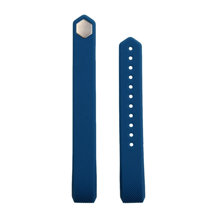 For Fitbit Alta Watch Oblique Texture Silicone Watchband, Large Size, Length: about 22cm(Blue) by buy2fix