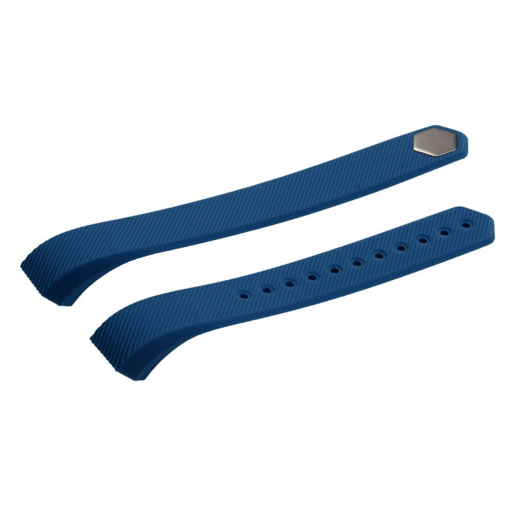 For Fitbit Alta Watch Oblique Texture Silicone Watchband, Large Size, Length: about 22cm(Blue) by buy2fix