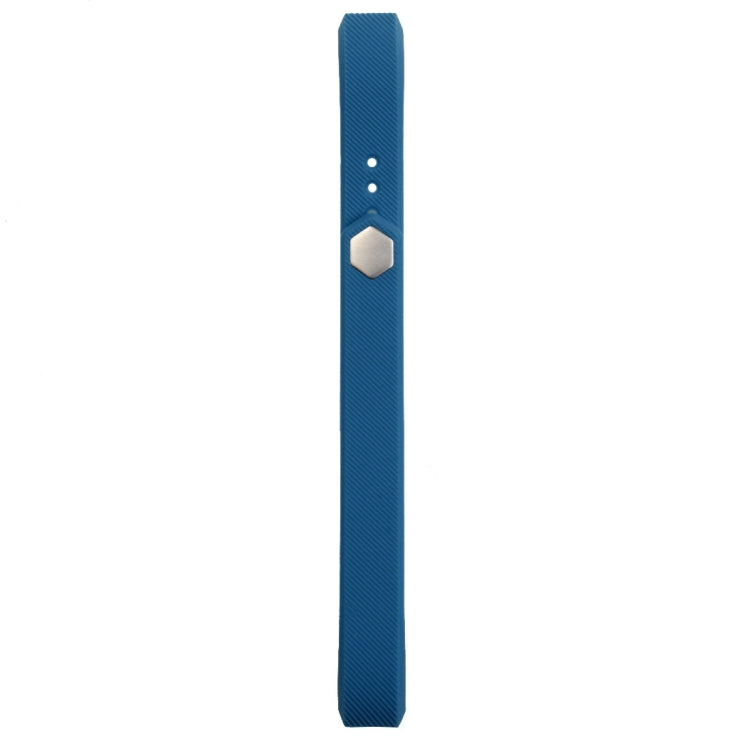 For Fitbit Alta Watch Oblique Texture Silicone Watchband, Large Size, Length: about 22cm(Blue) by buy2fix