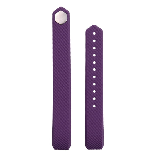For Fitbit Alta Watch Oblique Texture Silicone Watchband, Large Size, Length: about 22cm(Purple) by buy2fix