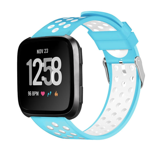 For Fitbit Versa Simple Fashion Silicone Watch Band(Baby Blue) by buy2fix