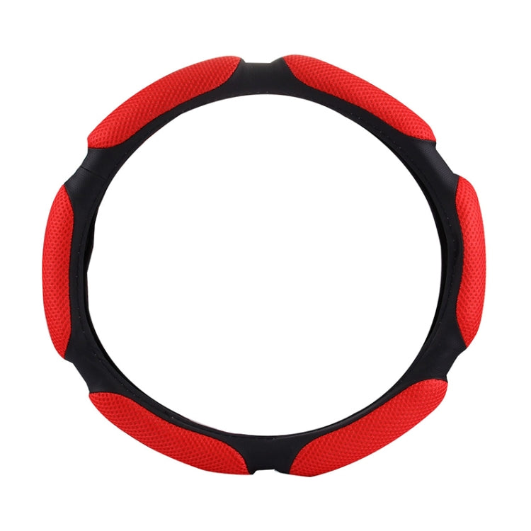 Sandwich Steering Wheel Cover (Colour: Red and white glue, Adaptation Steering wheel diameter: 38cm) - Steering Wheel Accessories by buy2fix | Online Shopping UK | buy2fix