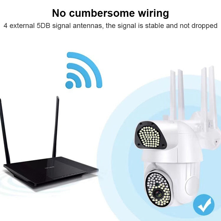 QX37 1080P WiFi High-definition Surveillance Camera Outdoor Dome Camera, Support Night Vision & Two-way Voice & Motion Detection(EU Plug) by buy2fix
