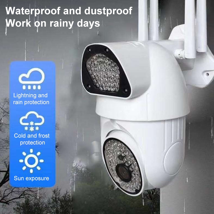 QX37 1080P WiFi High-definition Surveillance Camera Outdoor Dome Camera, Support Night Vision & Two-way Voice & Motion Detection(UK Plug) - Security by buy2fix | Online Shopping UK | buy2fix