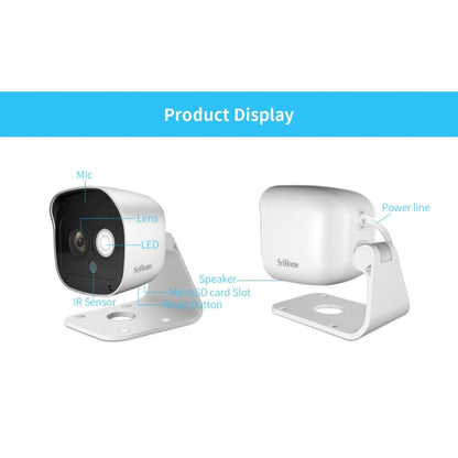 SriHome SH029 3.0 Million Pixels 1296P HD AI Camera, Support Two Way Talk / Motion Detection / Humanoid Detection / Night Vision / TF Card, AU Plug - Security by SriHome | Online Shopping UK | buy2fix