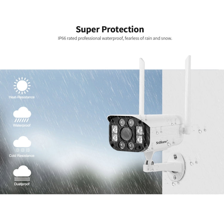 SriHome SH031 3.0 Million Pixels 1296P HD IP Camera, Support Two Way Talk / Motion Detection / Night Vision / TF Card, UK Plug - Security by SriHome | Online Shopping UK | buy2fix