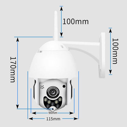 Wireless Surveillance Camera HD PTZ Home Security Outdoor Waterproof Network Dome Camera, Support Night Vision & Motion Detection & TF Card, US Plug - Security by buy2fix | Online Shopping UK | buy2fix