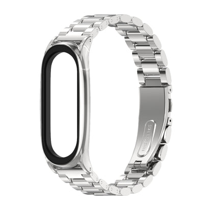 Mijobs Stainless Steel Metal Watch Band for Xiaomi Mi Band 3 & 4 & 5 & 6(Silver) - Watch Bands by MIJOBS | Online Shopping UK | buy2fix