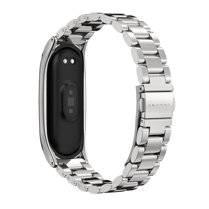 Mijobs Stainless Steel Metal Watch Band for Xiaomi Mi Band 3 & 4 & 5 & 6(Silver) - Watch Bands by MIJOBS | Online Shopping UK | buy2fix