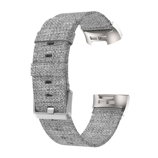 Woven Vanvas Nylon Watch Band for Fitbit Charge 3(Grey) by buy2fix