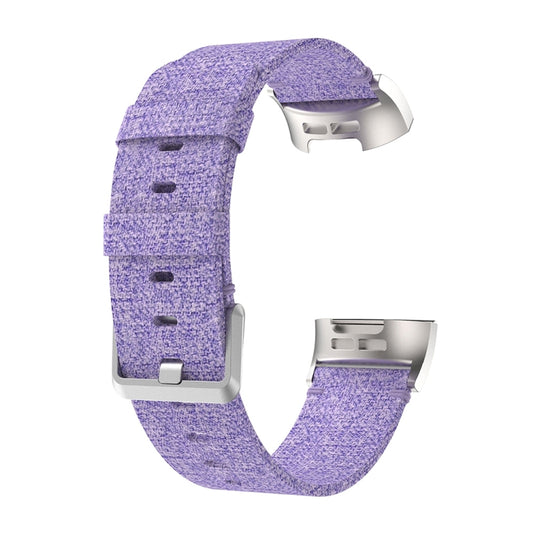 Woven Vanvas Nylon Watch Band for Fitbit Charge 3(Light Purple) by buy2fix