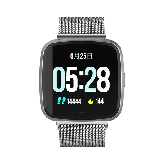 DTNO.1 G12 1.3 inches OLED Color Screen Smart Bracelet IP67 Waterproof, Steel Watchband, Support Call Reminder /Heart Rate Monitoring /Sedentary Reminder /Multi-sport Mode(Silver)