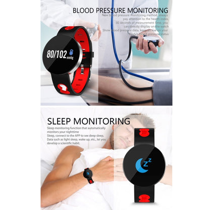 Z8 0.96 inches TFT Color Screen Smart Bracelet IP67 Waterproof, Silicone Watchband, Support Call Reminder /Heart Rate Monitoring /Sleep Monitoring /Sedentary Reminder /Blood Pressure Monitoring(Black Red) - Smart Wear by buy2fix | Online Shopping UK | buy2fix