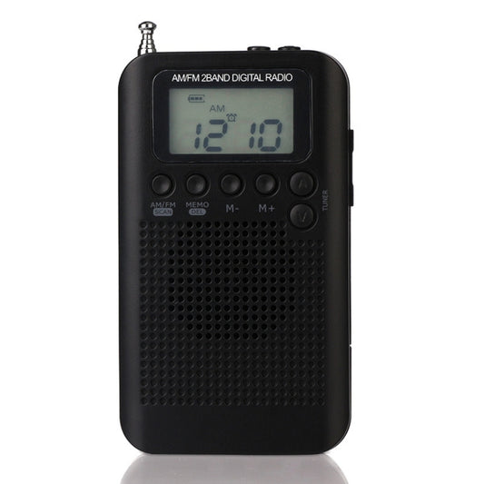 HRD-104 Mini Portable FM + AM Two Band Radio with Loudspeaker(Black) by buy2fix