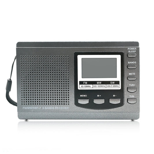 HRD-310 Portable FM AM SW Full Band Digital Demodulation Radio (Grey) by buy2fix