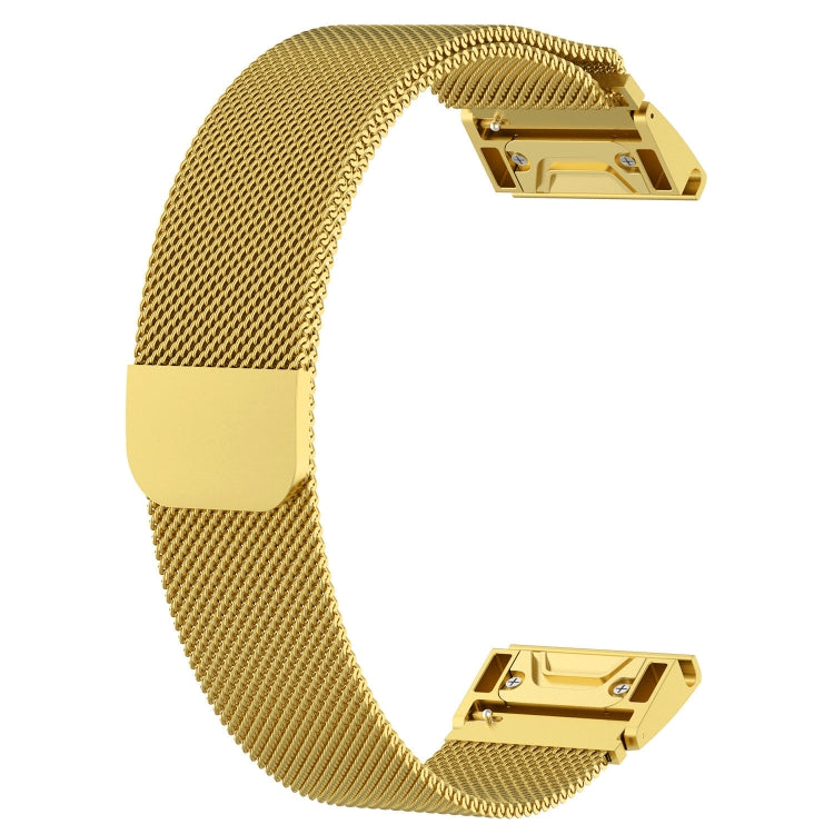 For Garmin Fenix 6S Milanese Watch Band(Gold) by buy2fix