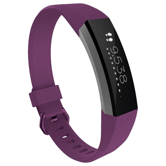 Solid Color Silicone Watch Band for FITBIT Alta / HR, Size: L(Lilac Purple) by buy2fix