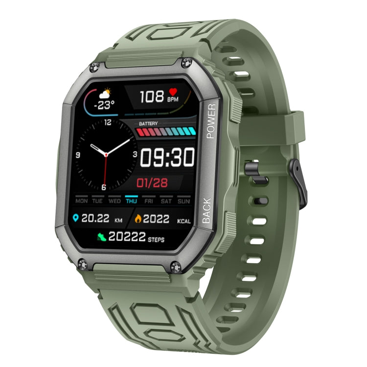 KR06 Waterproof Pedometer Sport Smart Watch, Support Heart Rate / Blood Pressure Monitoring / BT Calling(Green) - Smart Wear by buy2fix | Online Shopping UK | buy2fix