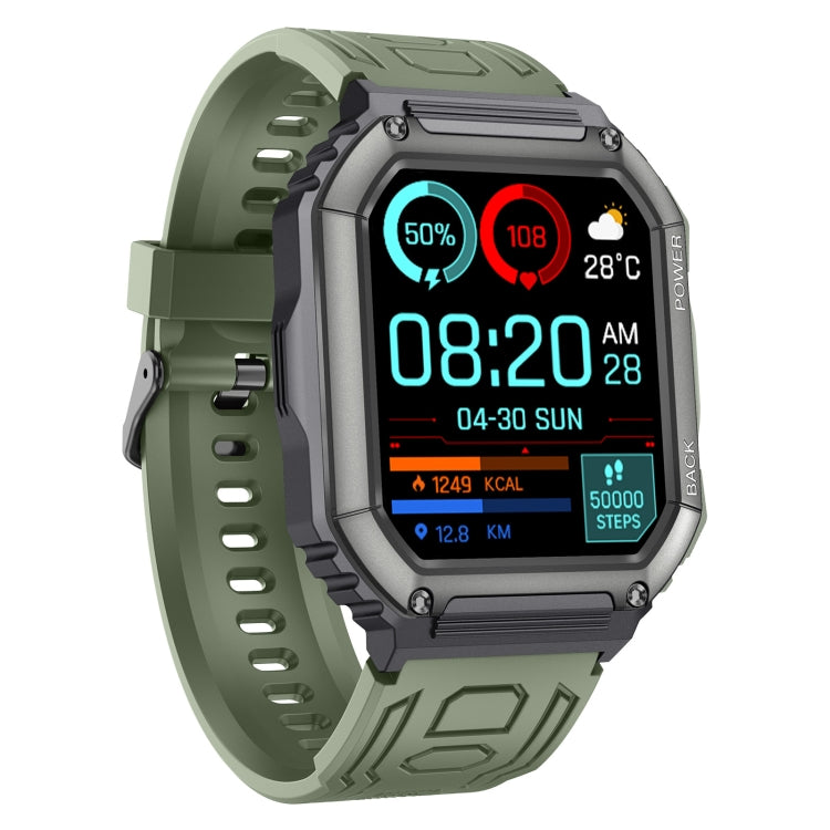 KR06 Waterproof Pedometer Sport Smart Watch, Support Heart Rate / Blood Pressure Monitoring / BT Calling(Green) - Smart Wear by buy2fix | Online Shopping UK | buy2fix