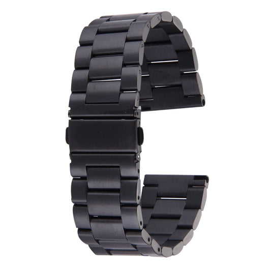 For Fitbit Blaze Smart Watch Butterfly Buckle 3 Beads Stainless Steel Watchband(Black) by buy2fix