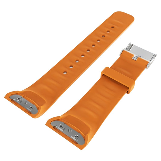 Solid Color Leather Watch Band for Galaxy Gear Fit2 R360 (Orange) by buy2fix