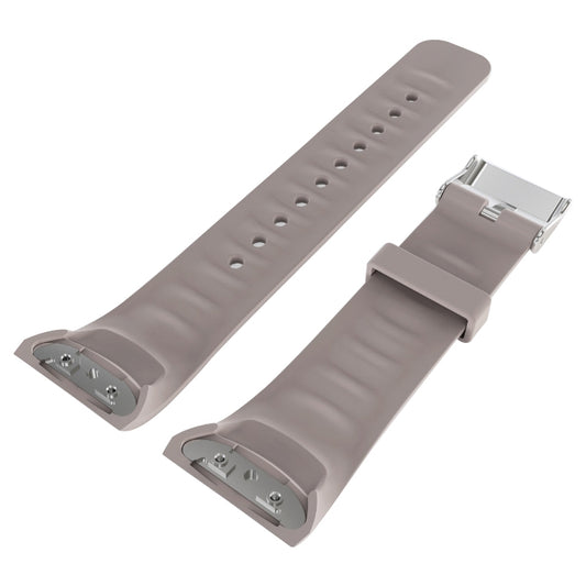Solid Color Leather Watch Band for Galaxy Gear Fit2 R360 (Khaki) by buy2fix