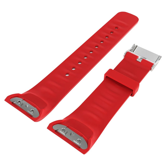 Solid Color Leather Watch Band for Galaxy Gear Fit2 R360 (Red) by buy2fix