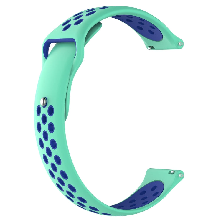 Double Color Watch Band for Galaxy Watch 42mm(Cyan) by buy2fix