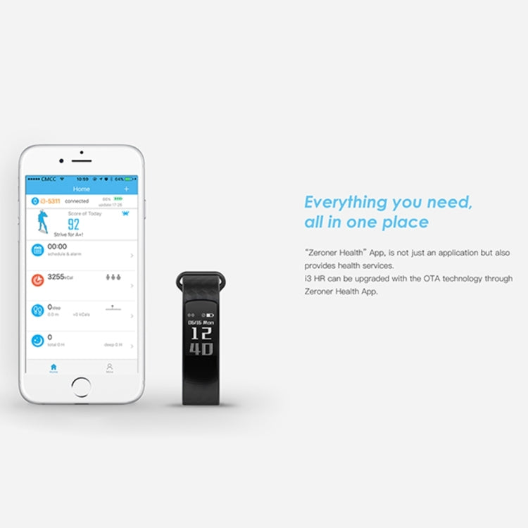 IWOWN i3 HR 0.96 inch OLED Display Bluetooth 4.0 Smart Bracelet, Support Call / Message Display,Time Display, Heart Rate Monitor, Sleep Management, Pedometer, Sedentary Reminder, Compatible with Android and iOS Phones (Black) - Smart Wear by buy2fix | Online Shopping UK | buy2fix