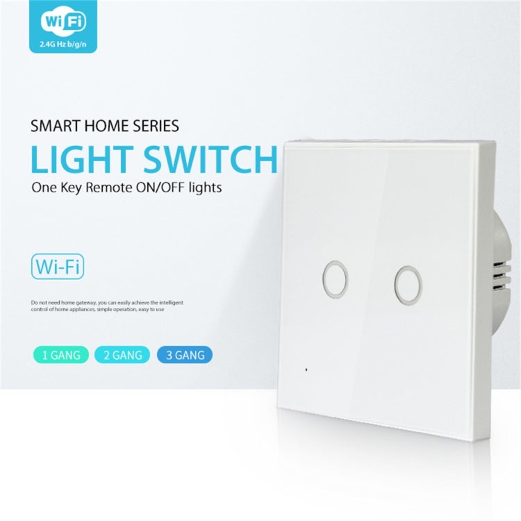 NEO NAS-SC02W Wireless WiFi EU Smart Light Control Switch 2Gang - Consumer Electronics by NEO | Online Shopping UK | buy2fix