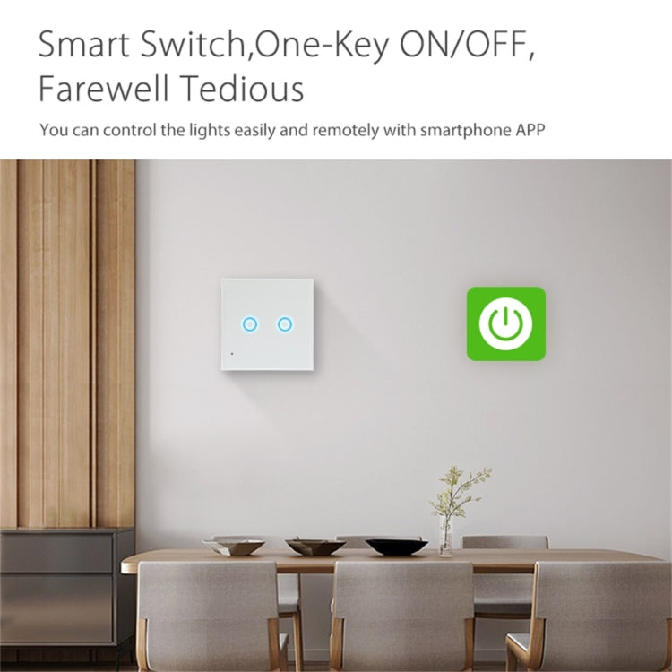 NEO NAS-SC02W Wireless WiFi EU Smart Light Control Switch 2Gang - Consumer Electronics by NEO | Online Shopping UK | buy2fix