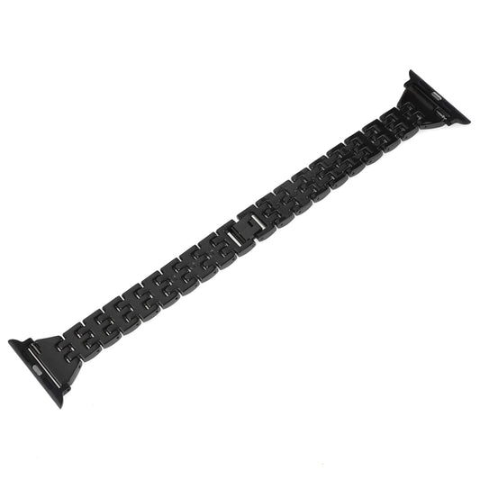 Colorful Diamond Stainless Steel Watch Band for Apple Watch Series 7 41mm / 6 & SE & 5 & 4 40mm / 3 & 2 & 1 38mm(Black) by buy2fix