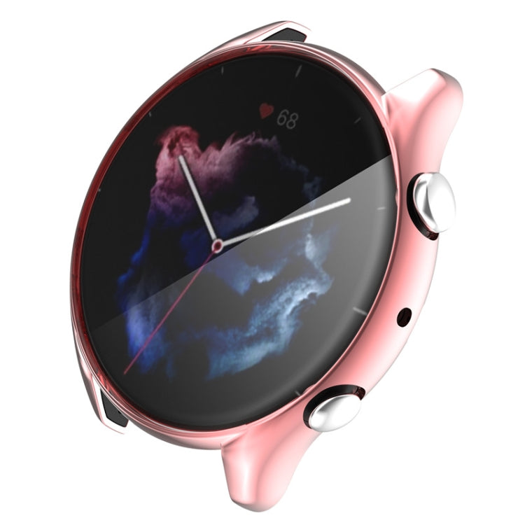 For Amazfit GTR 3 / GTR 3 Pro Full Coverage TPU Electroplating Watch Case(Rose Pink) by buy2fix