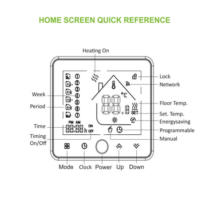 BHT-002GBLW 16A Load Electronic Heating Type LCD Digital Heating Room Thermostat with Sensor & Time Display, WiFi Control(Black) - Indoor Thermometer by buy2fix | Online Shopping UK | buy2fix