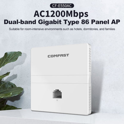 COMFAST CF-E550AC 1200Mbps Dual Band Indoor Wall WiFi AP - Wireless Routers by COMFAST | Online Shopping UK | buy2fix