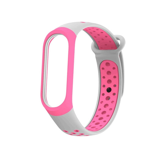 Colorful Silicone Wrist Strap Watch Band for Xiaomi Mi Band 3 & 4(Pink) by buy2fix