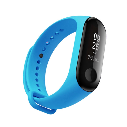Silicone Watch Band for Xiaomi Mi Band 3(Blue) by buy2fix