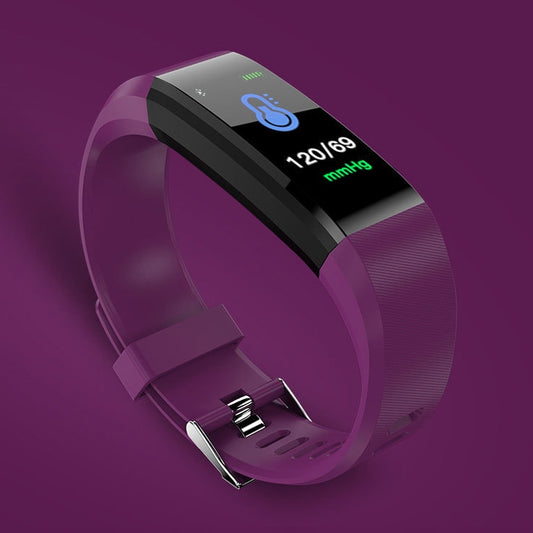 115Plus 0.96 inches OLED Color Screen Smart Bracelet,Support Call Reminder /Heart Rate Monitoring /Blood Pressure Monitoring /Sleep Monitoring /Sedentary Remind(Purple) by buy2fix
