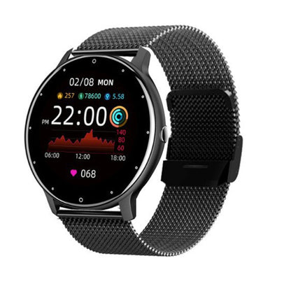 ZL02D 1.28 inch IP67 Waterproof Steel Band Smart Watch Support Heart Rate Monitoring (Black) - Smart Watches by buy2fix | Online Shopping UK | buy2fix