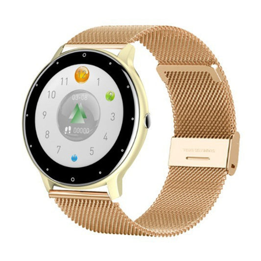 ZL02D 1.28 inch IP67 Waterproof Steel Band Smart Watch Support Heart Rate Monitoring (Gold) - Smart Watches by buy2fix | Online Shopping UK | buy2fix