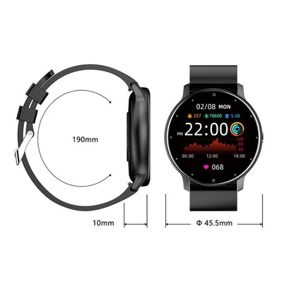 ZL02D 1.28 inch IP67 Waterproof Steel Band Smart Watch Support Heart Rate Monitoring (Black) - Smart Watches by buy2fix | Online Shopping UK | buy2fix