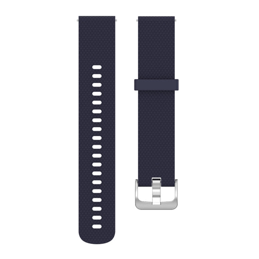 18mm Texture Silicone Wrist Strap Watch Band for Fossil Female Sport / Charter HR / Gen 4 Q Venture HR (Dark Blue) by buy2fix
