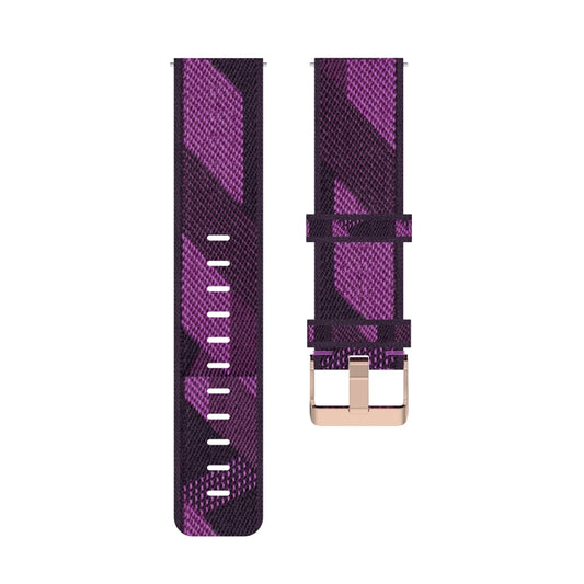 23mm Stripe Weave Nylon Wrist Strap Watch Band for Fitbit Versa 2, Fitbit Versa, Fitbit Versa Lite, Fitbit Blaze(Purple) by buy2fix